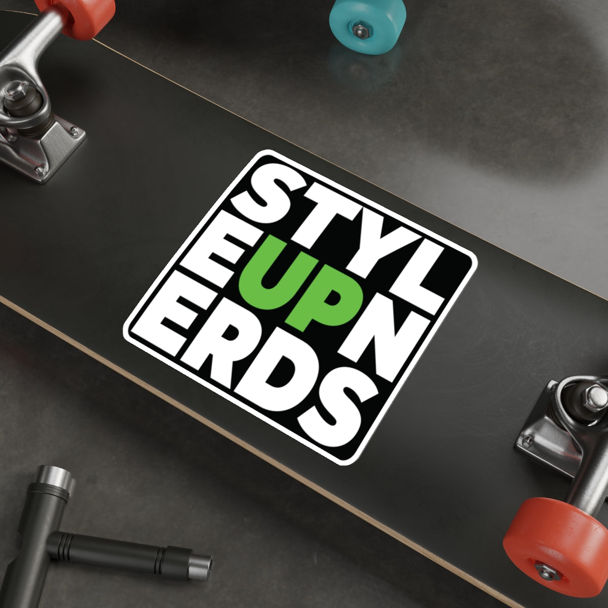 Decal: STYLE UP NERDS LIME