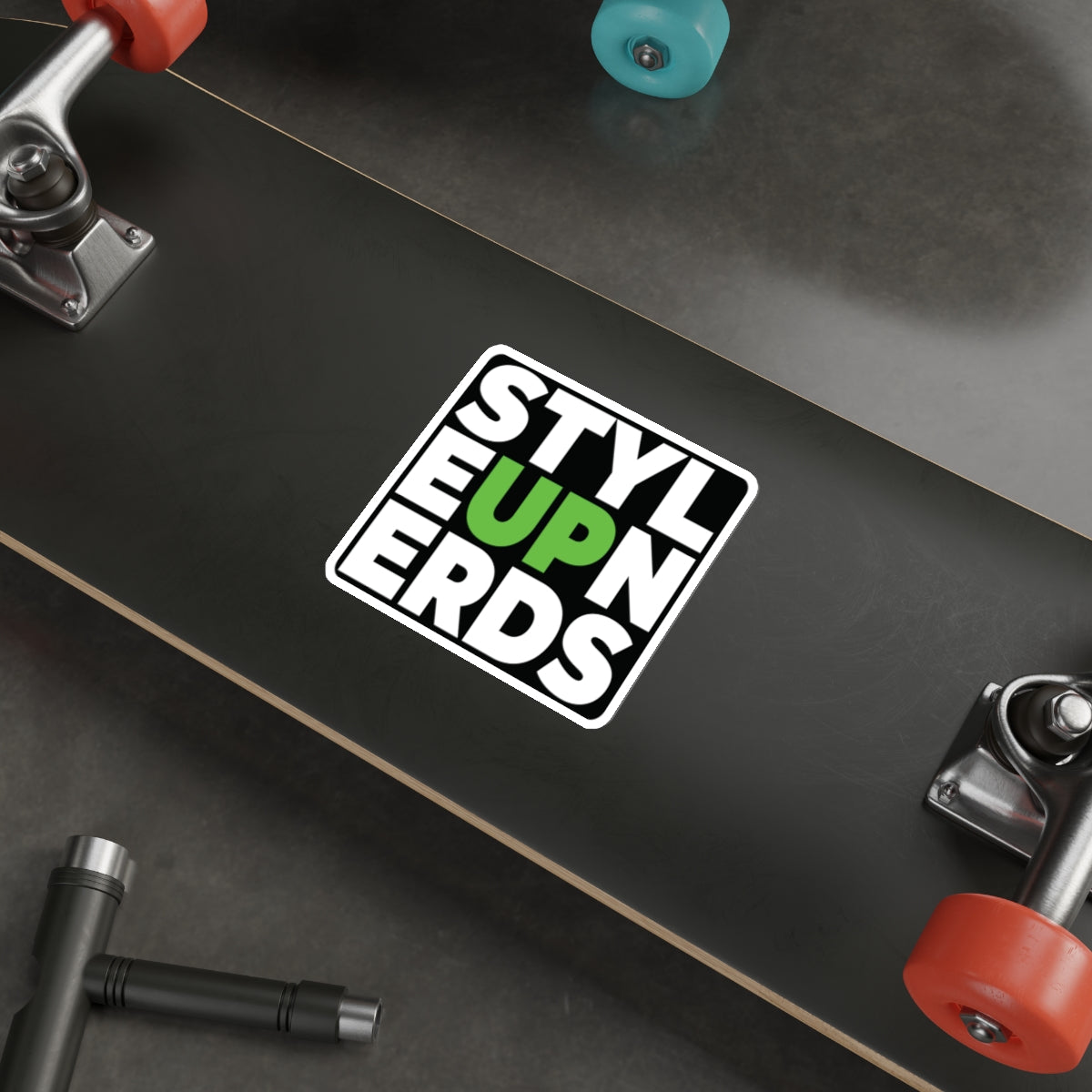 Decal: STYLE UP NERDS LIME