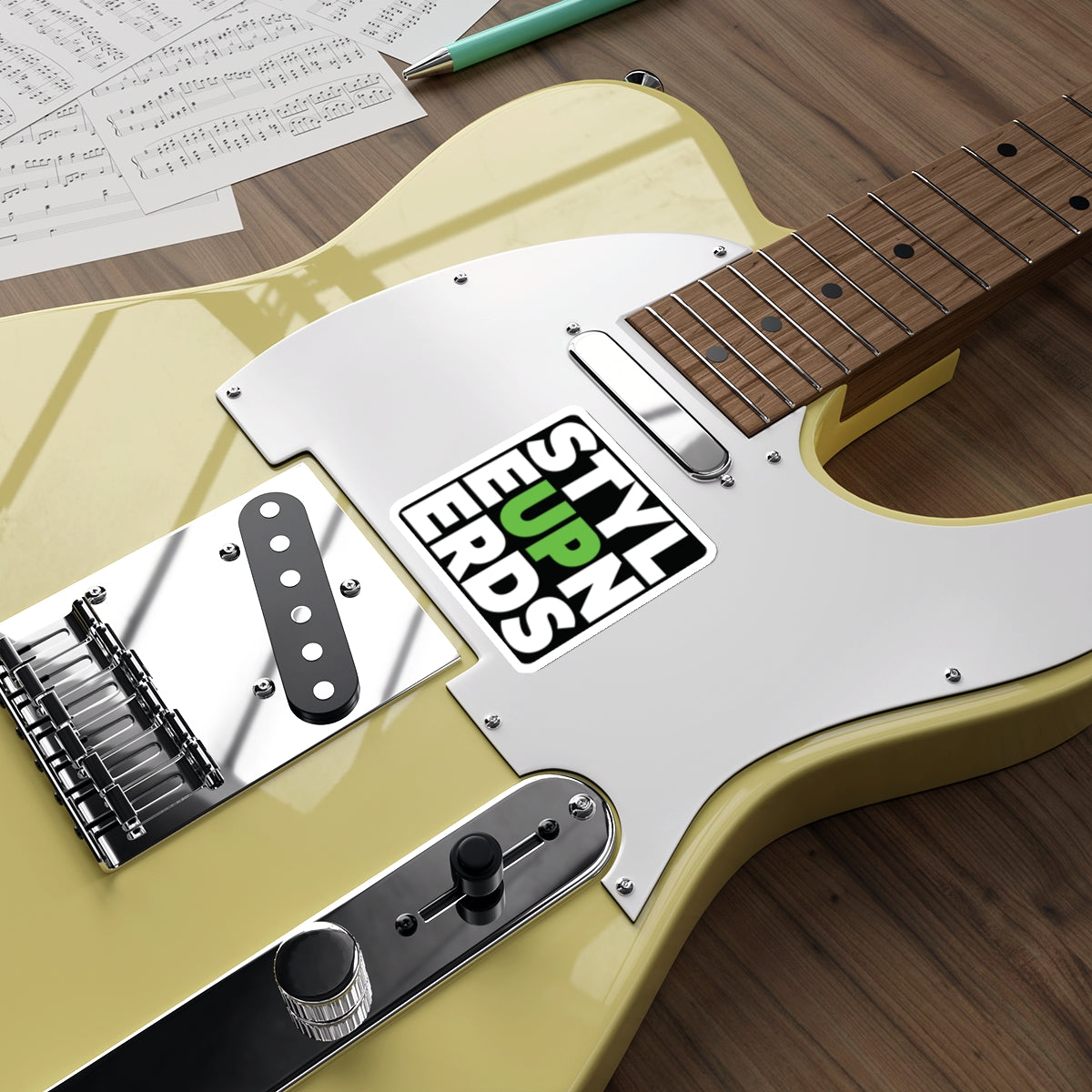 Decal: STYLE UP NERDS LIME