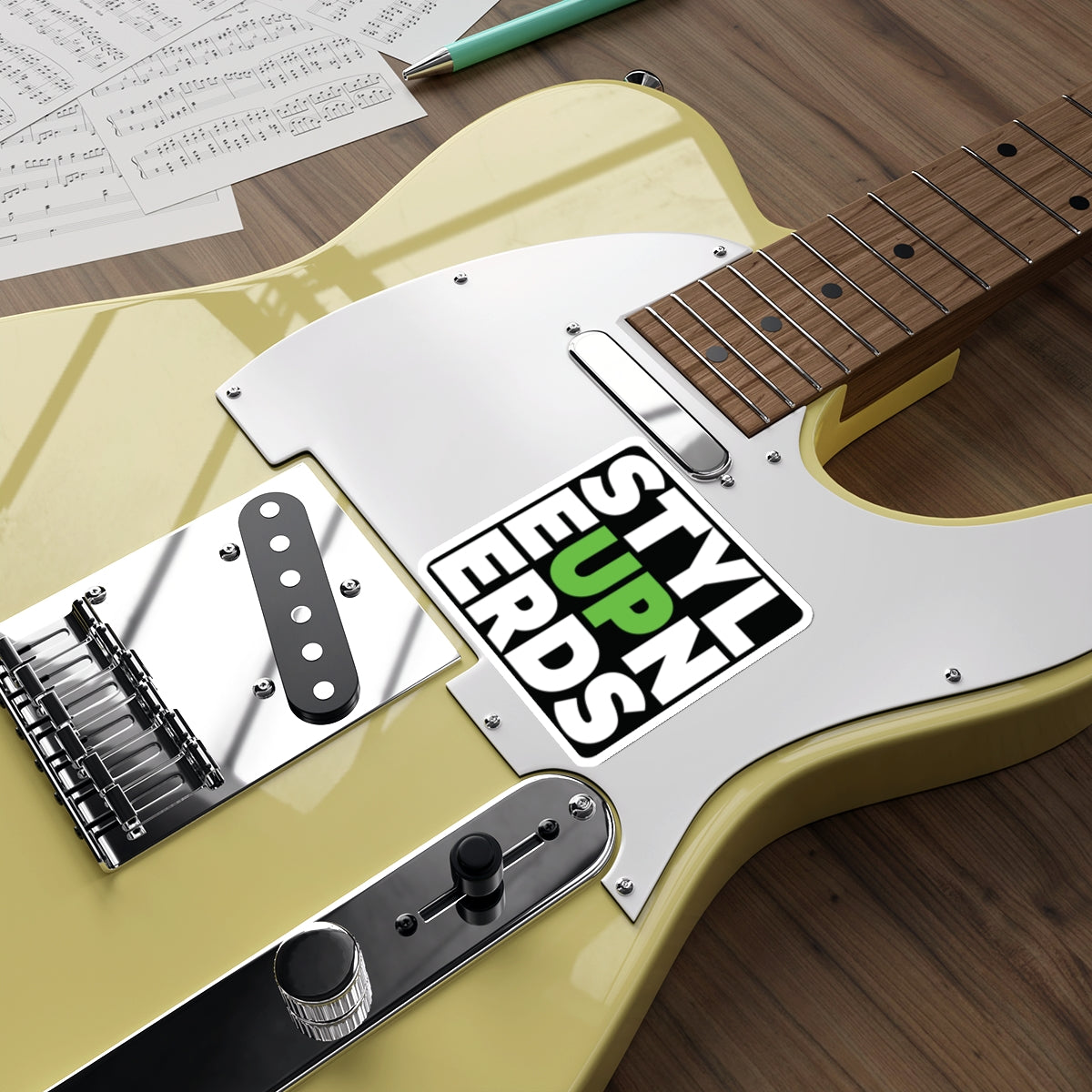 Decal: STYLE UP NERDS LIME